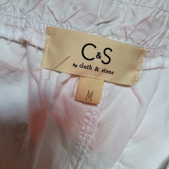 C & S by Cloth & Stone White Tencel Cargo Jogger Pants Size M NWOT - Picture 7 of 10